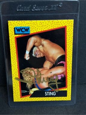 STING Signed Autograph 1991 Impel WCW Wrestling  Card #5 AUTHENTIC
